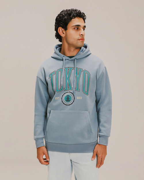 Sudadera Estampada Azul